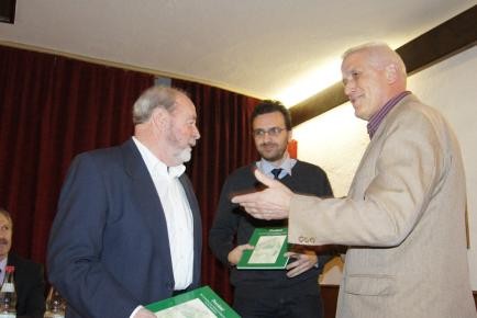 Die Autoren Augustin Gutmann und Thomas Steimer bei der Buchvorstellung