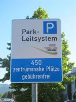 Parkleitsystem Elzach - zentrumsnahe Parkplätze