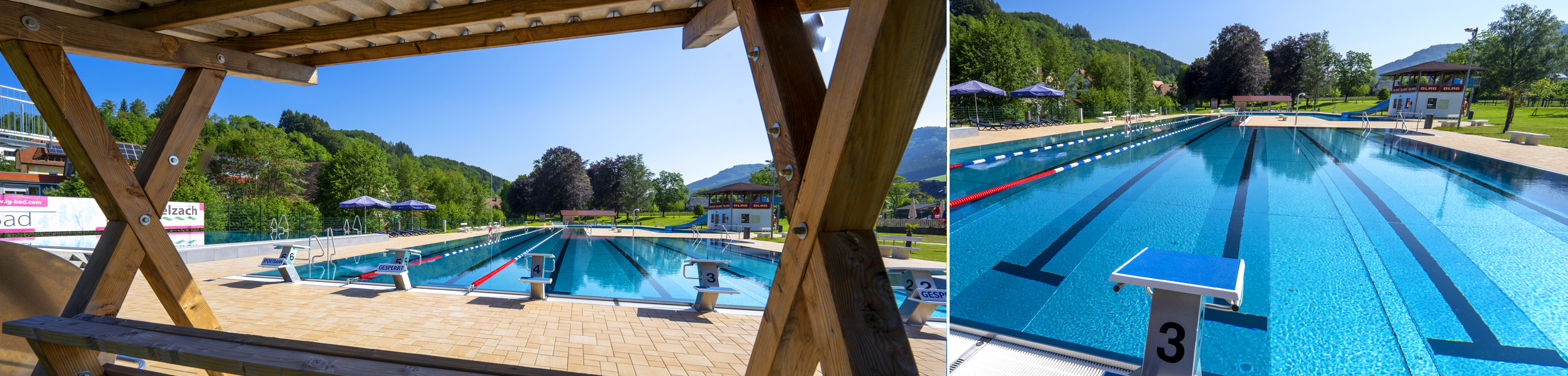 Ansicht der Freibadanlage - Stadtwerke Elzach und IG Bad freuen sich auf Ihren Besuch
